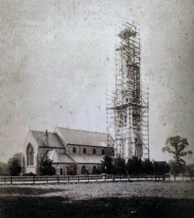 LW 1 St Stephen_s_ West Ealing c1890 with steeple under construction. Source unknown..jpg