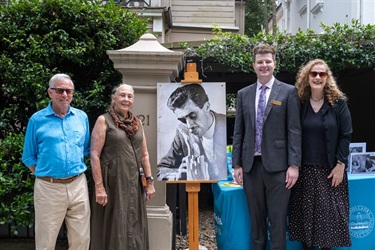 The plaque unveiling party - Peter Dadswell, Penelope Zylstra, Cr Sean Carmichael and Dr Deborah Beck OAM.